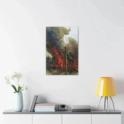 Alexei Denisov Kuzmich (1864-1926) Wildfire - 1897 - Canvas Wall Art - The Sticker Space