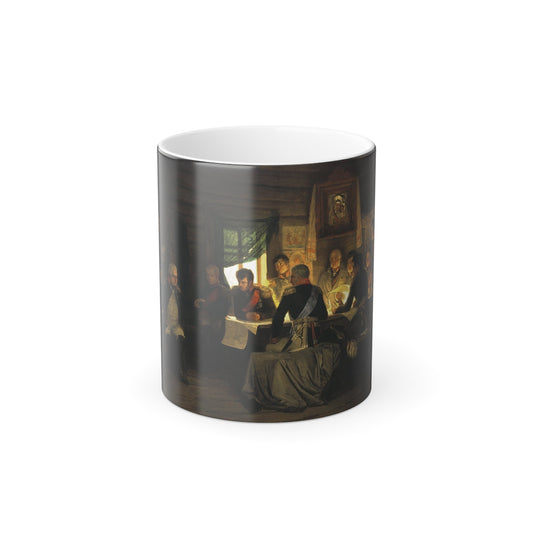 Alexei Kivshenko (1851-1895) Military Council of the Fili - Color Changing Mug 11oz-11oz-The Sticker Space