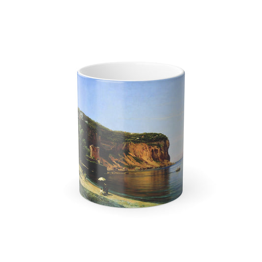 Alexei Petrovich Bogoliubov (1824-1896) Beach Vico - Oil on Canvas 1855 - Color Changing Mug 11oz-11oz-The Sticker Space