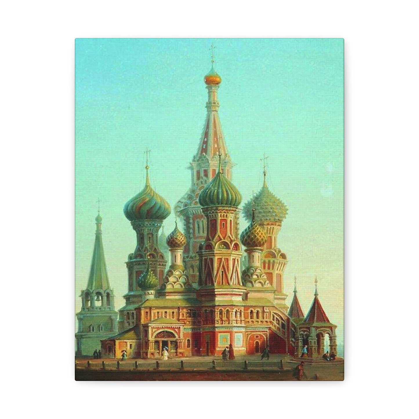 Alexei Petrovich Bogoliubov (1824-1896) Saint Basil's Cathedral - Canvas Wall Art-11″ x 14″-The Sticker Space