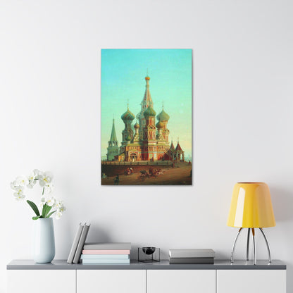 Alexei Petrovich Bogoliubov (1824-1896) Saint Basil's Cathedral - Canvas Wall Art-The Sticker Space