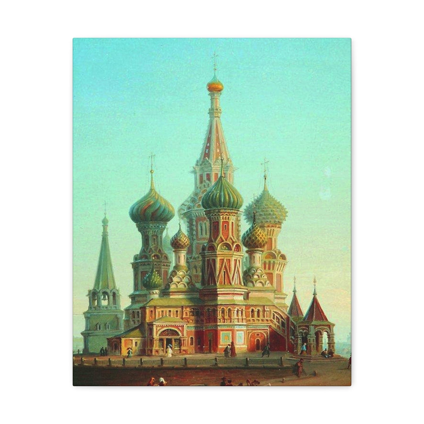 Alexei Petrovich Bogoliubov (1824-1896) Saint Basil's Cathedral - Canvas Wall Art-16″ x 20″-The Sticker Space