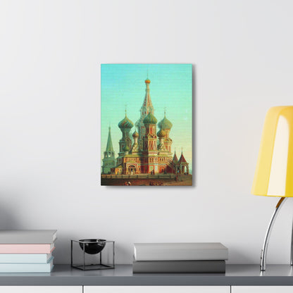 Alexei Petrovich Bogoliubov (1824-1896) Saint Basil's Cathedral - Canvas Wall Art-The Sticker Space