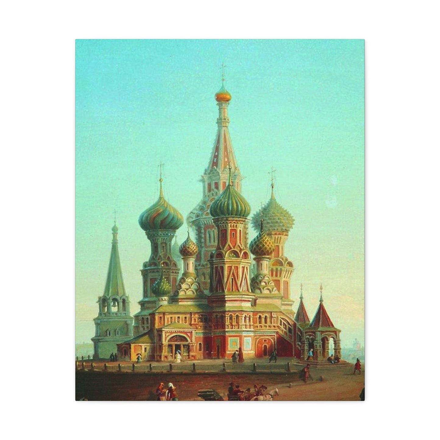 Alexei Petrovich Bogoliubov (1824-1896) Saint Basil's Cathedral - Canvas Wall Art-24″ x 30″-The Sticker Space