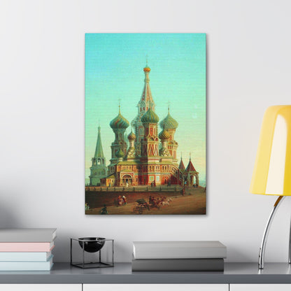 Alexei Petrovich Bogoliubov (1824-1896) Saint Basil's Cathedral - Canvas Wall Art-The Sticker Space