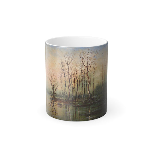 Alexei Savrasov (1830-1897) Early Spring, High Water - Color Changing Mug 11oz-11oz-The Sticker Space