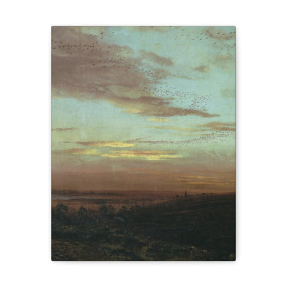 Alexei Savrasov (1830-1897) Evening, Migrating Birds - Canvas Wall Art-11″ x 14″-The Sticker Space