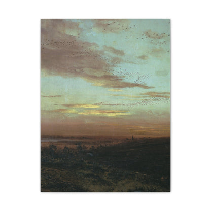 Alexei Savrasov (1830-1897) Evening, Migrating Birds - Canvas Wall Art-18″ x 24″-The Sticker Space