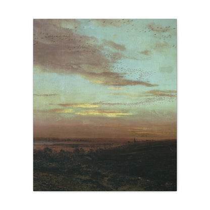 Alexei Savrasov (1830-1897) Evening, Migrating Birds - Canvas Wall Art-20″ x 24″-The Sticker Space