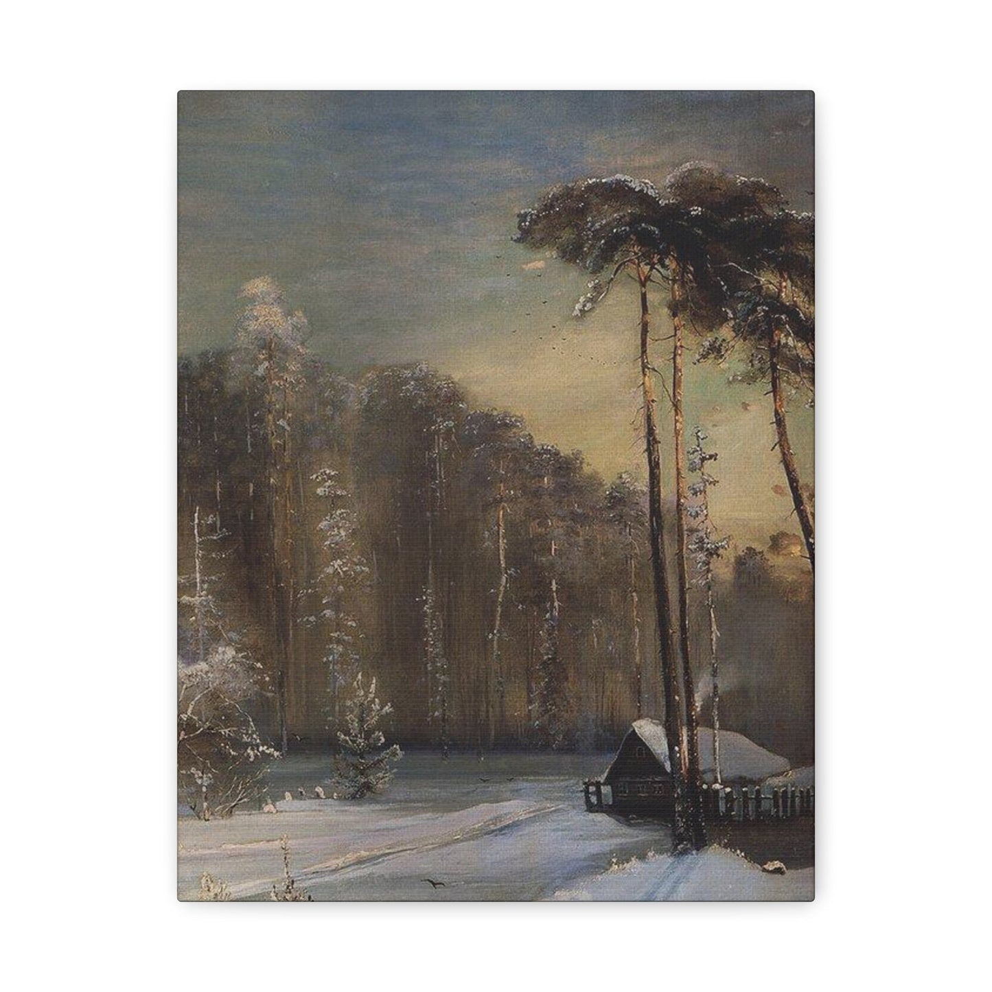 Alexei Savrasov (1830-1897) Forest in the Frost - 1890 - Canvas Wall Art-11″ x 14″-The Sticker Space