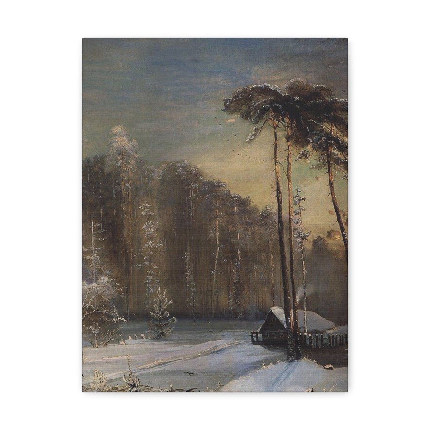 Alexei Savrasov (1830-1897) Forest in the Frost - 1890 - Canvas Wall Art-12″ x 16″-The Sticker Space