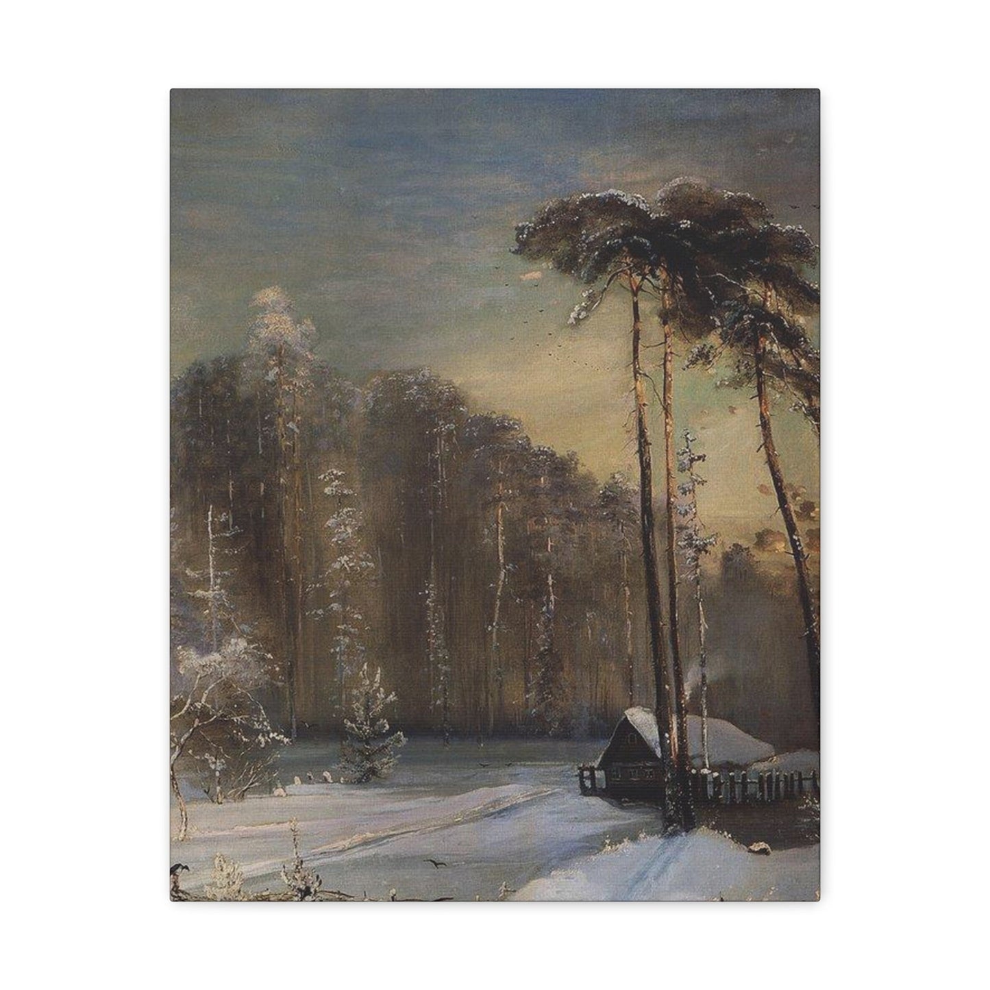 Alexei Savrasov (1830-1897) Forest in the Frost - 1890 - Canvas Wall Art-16″ x 20″-The Sticker Space