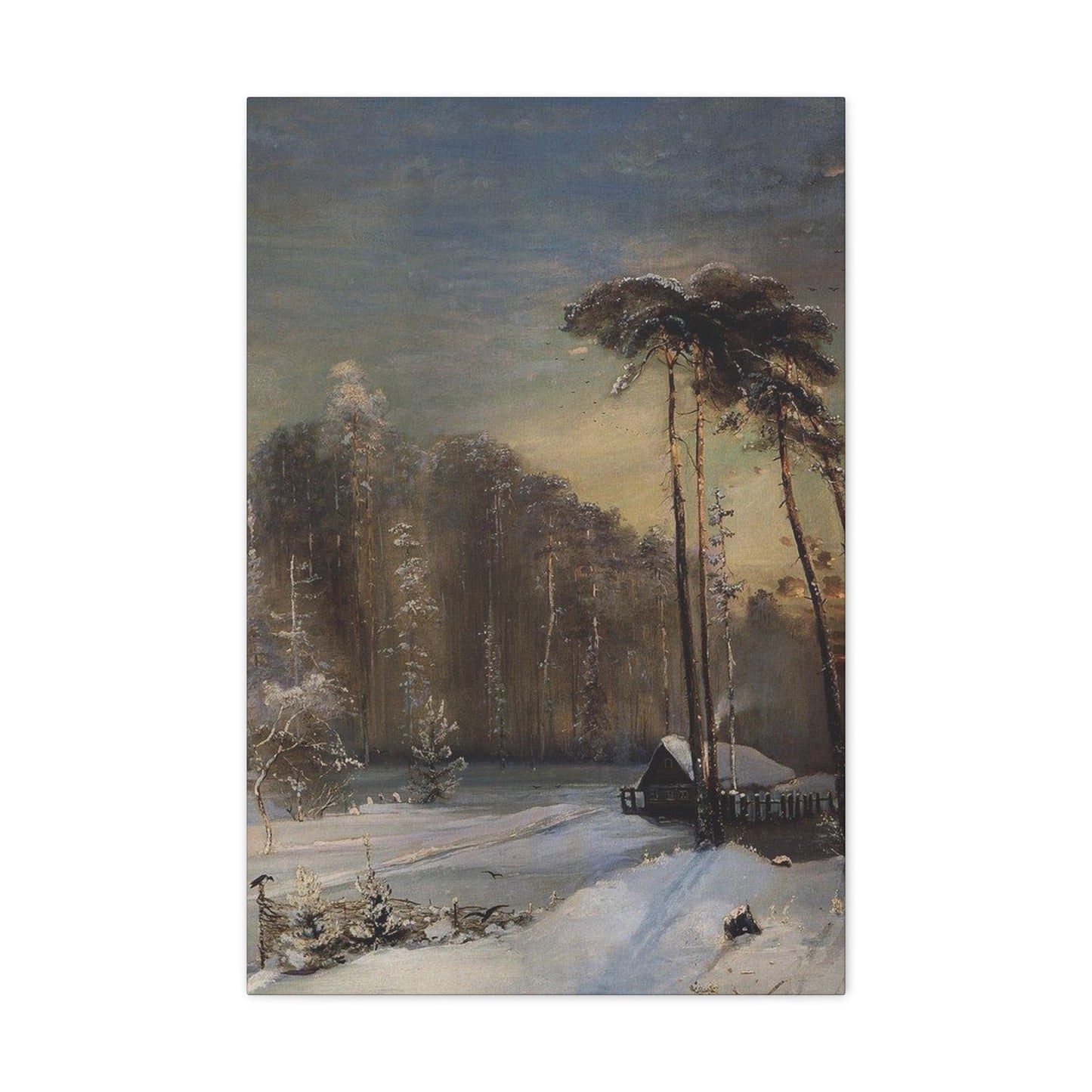 Alexei Savrasov (1830-1897) Forest in the Frost - 1890 - Canvas Wall Art-20″ x 30″-The Sticker Space