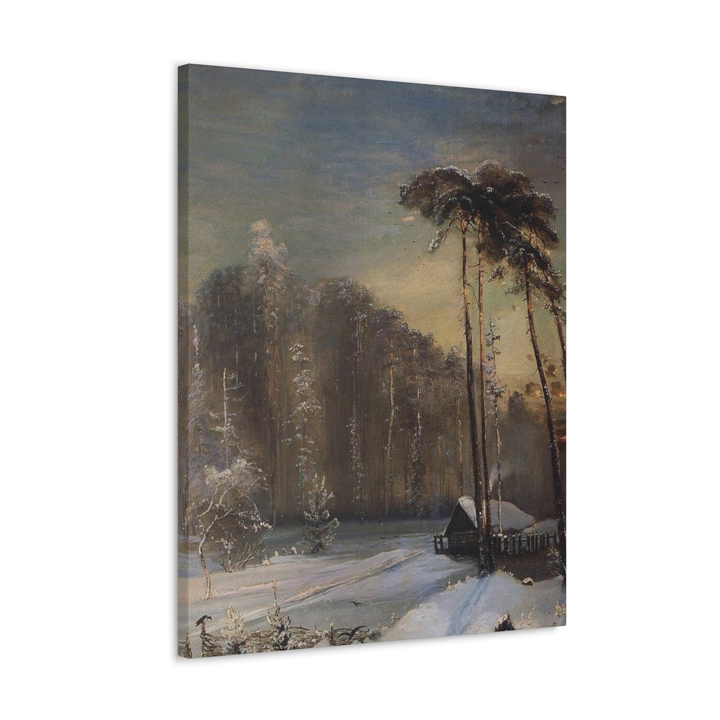 Alexei Savrasov (1830-1897) Forest in the Frost - 1890 - Canvas Wall Art-The Sticker Space