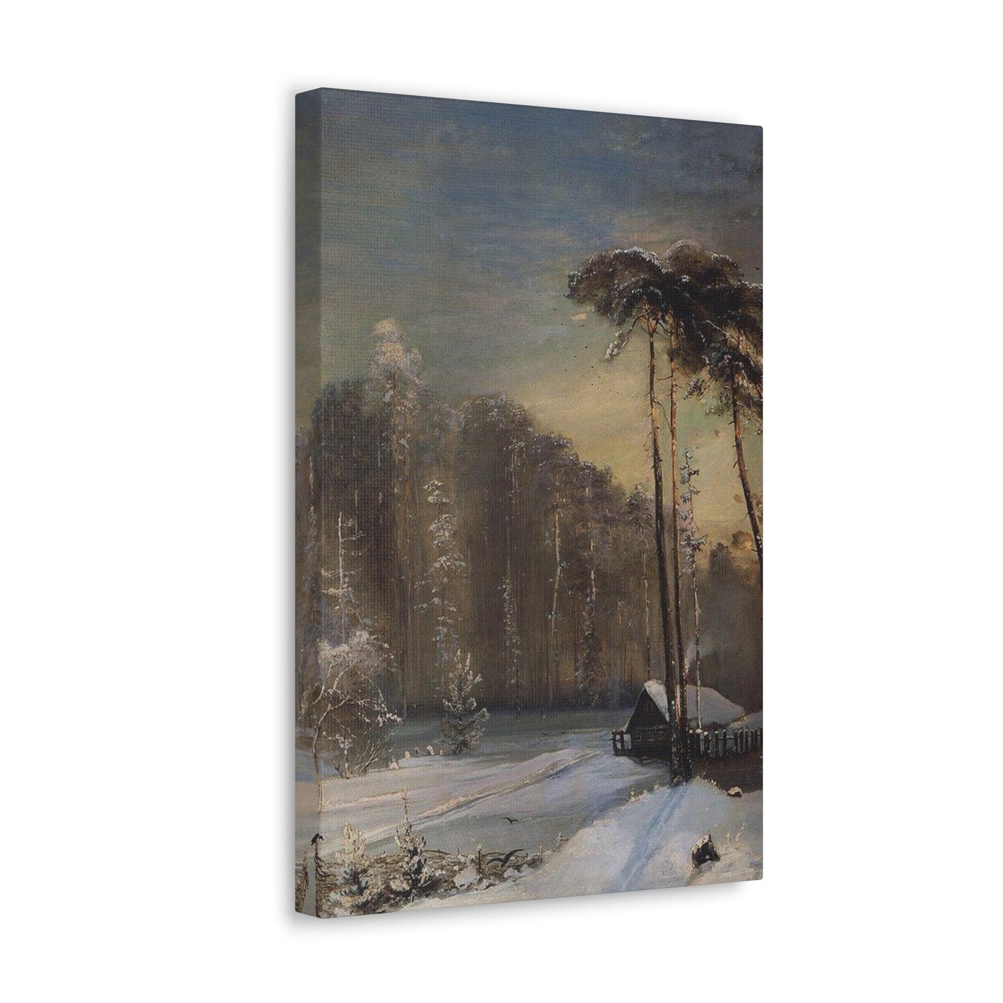 Alexei Savrasov (1830-1897) Forest in the Frost - 1890 - Canvas Wall Art-The Sticker Space