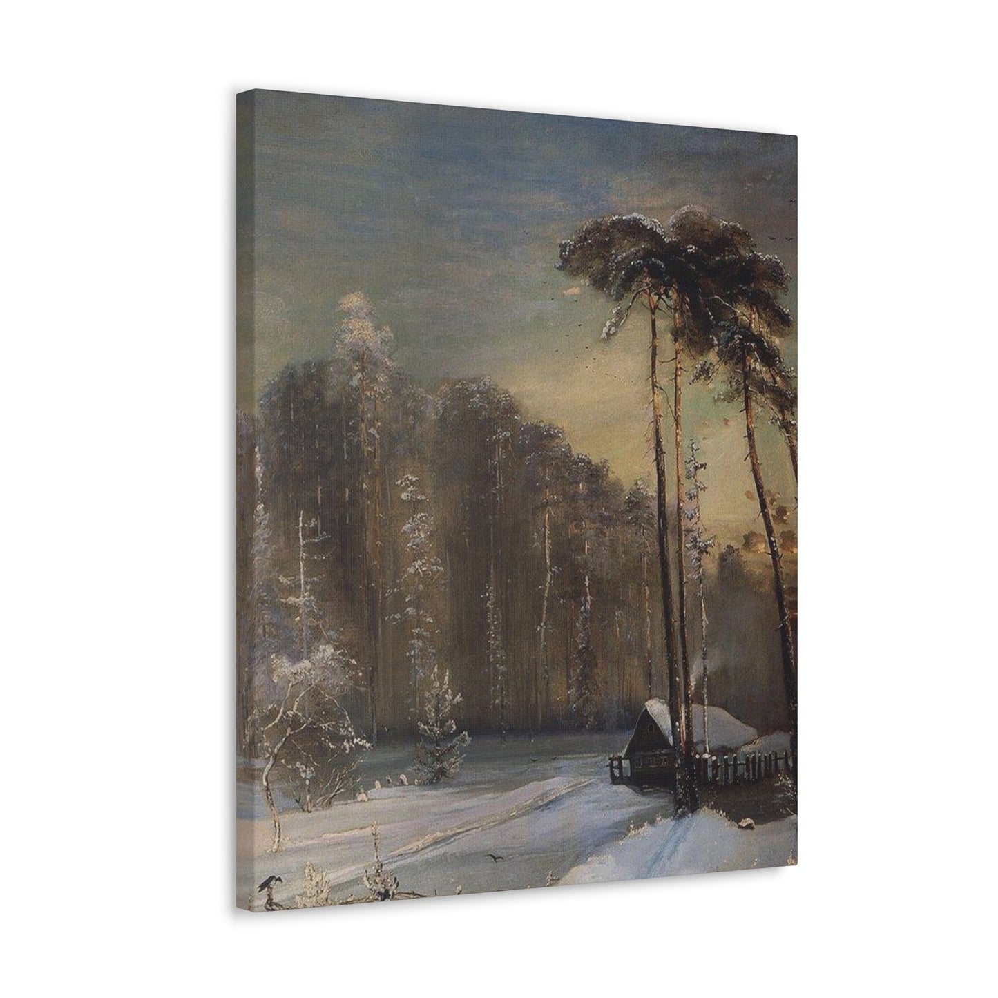 Alexei Savrasov (1830-1897) Forest in the Frost - 1890 - Canvas Wall Art-The Sticker Space