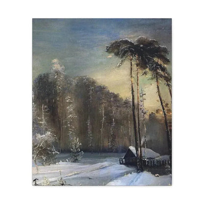Alexei Savrasov (1830-1897) Forest in the Frost - Canvas Wall Art 20″ x 24″ 1.25" - The Sticker Space