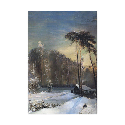 Alexei Savrasov (1830-1897) Forest in the Frost - Canvas Wall Art-20″ x 30″-The Sticker Space