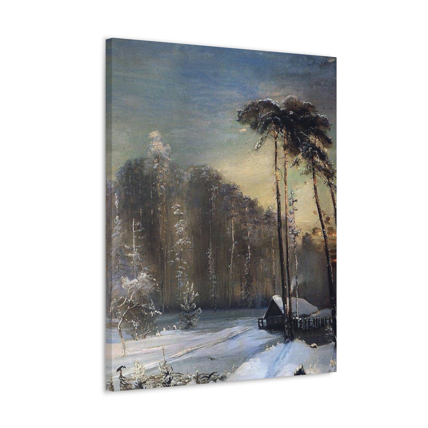 Alexei Savrasov (1830-1897) Forest in the Frost - Canvas Wall Art-The Sticker Space