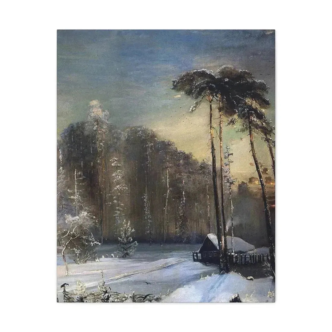 Alexei Savrasov (1830-1897) Forest in the Frost - Canvas Wall Art 24″ x 30″ 1.25" - The Sticker Space