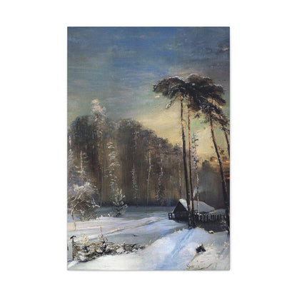 Alexei Savrasov (1830-1897) Forest in the Frost - Canvas Wall Art-24″ x 36″-The Sticker Space