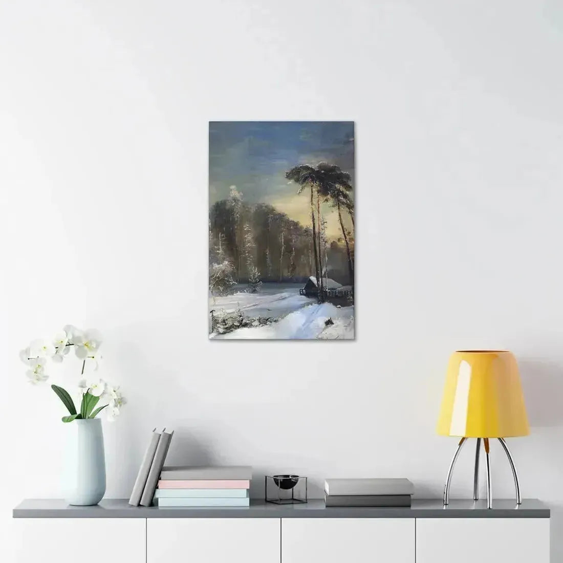 Alexei Savrasov (1830-1897) Forest in the Frost - Canvas Wall Art - The Sticker Space