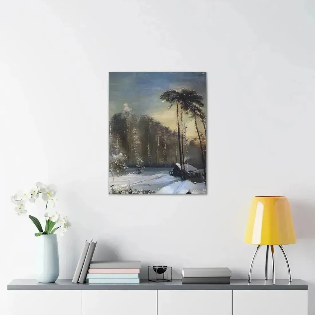 Alexei Savrasov (1830-1897) Forest in the Frost - Canvas Wall Art - The Sticker Space
