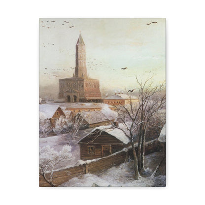 Alexei Savrasov (1830-1897) Sukharev Tower, Moscow - Canvas Wall Art-12″ x 16″-The Sticker Space