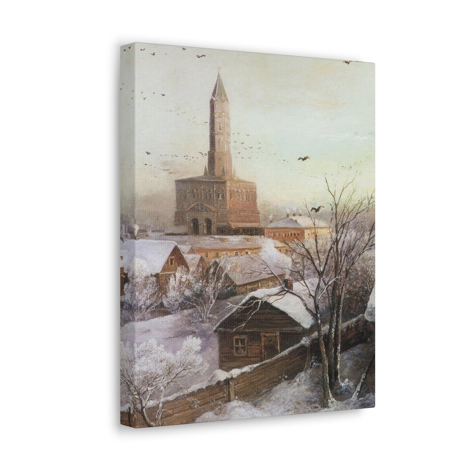 Alexei Savrasov (1830-1897) Sukharev Tower, Moscow - Canvas Wall Art-The Sticker Space