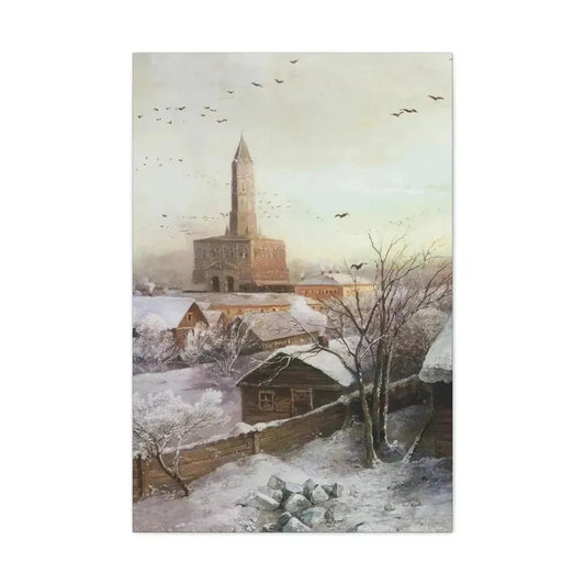 Alexei Savrasov (1830-1897) Sukharev Tower, Moscow - Canvas Wall Art 24″ x 36″ 1.25" - The Sticker Space