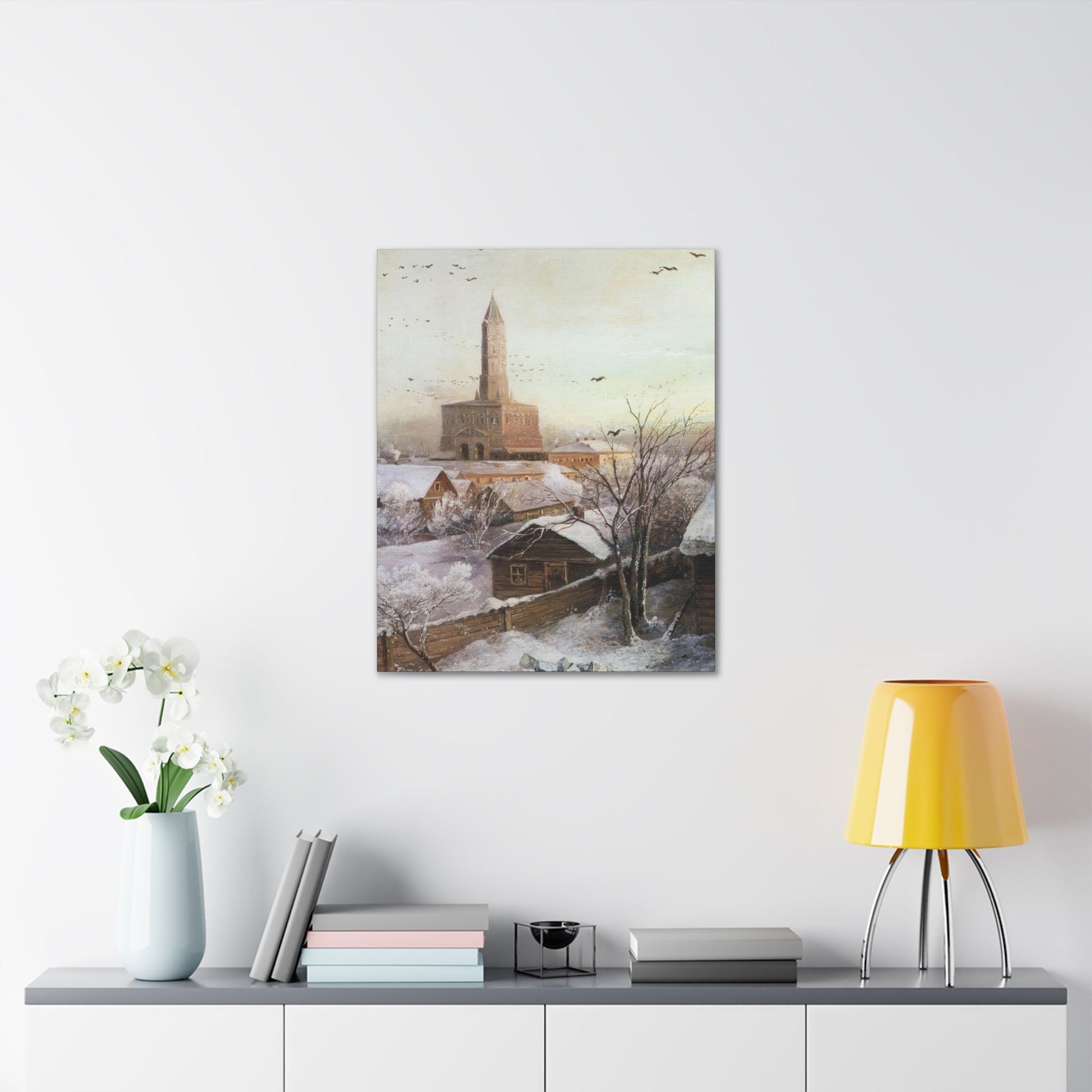 Alexei Savrasov (1830-1897) Sukharev Tower, Moscow - Canvas Wall Art-The Sticker Space