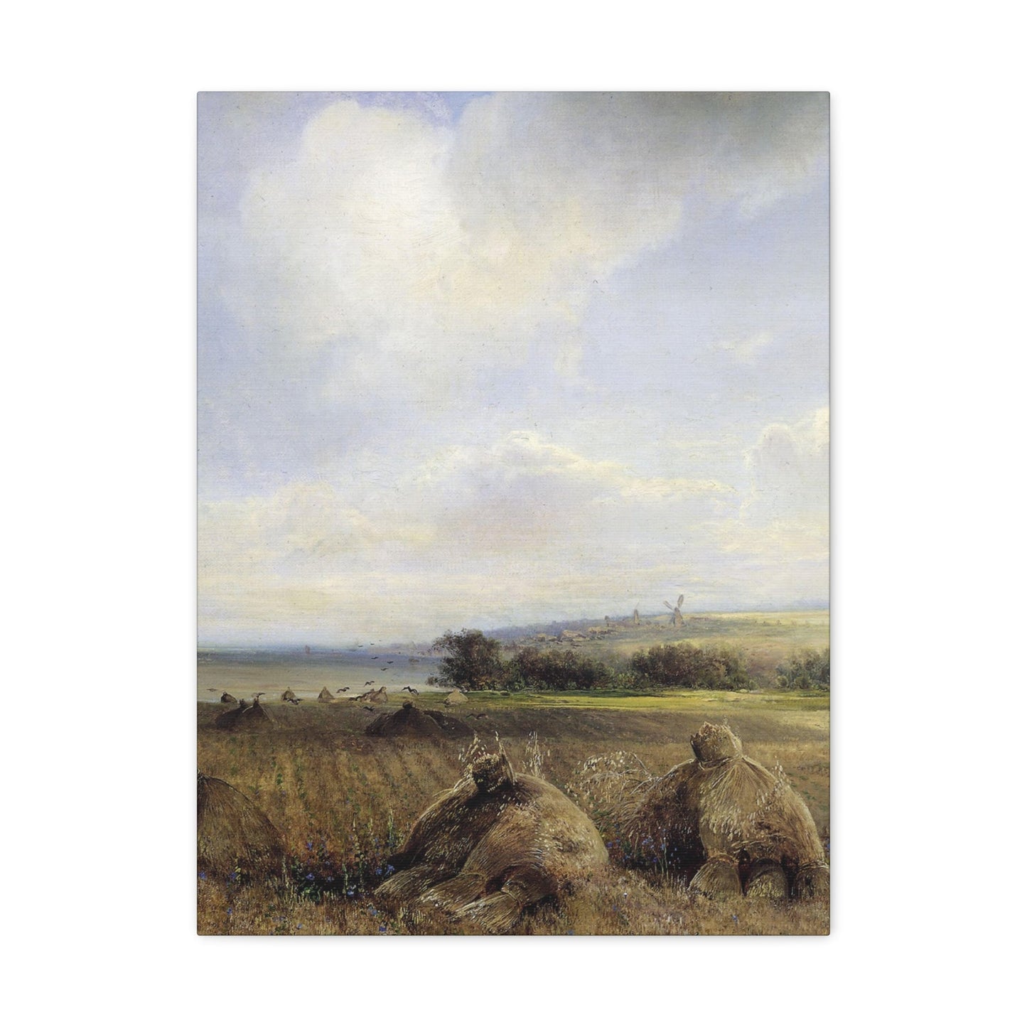 Alexei Savrasov (1830-1897) Summer on the Volga - Canvas Wall Art-18″ x 24″-The Sticker Space