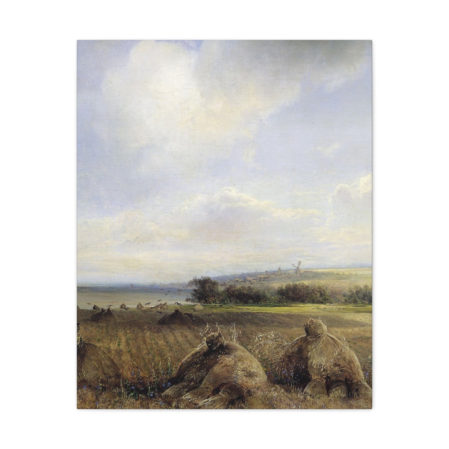 Alexei Savrasov (1830-1897) Summer on the Volga - Canvas Wall Art-24″ x 30″-The Sticker Space