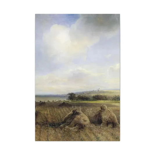 Alexei Savrasov (1830-1897) Summer on the Volga - Canvas Wall Art 24″ x 36″ 1.25" - The Sticker Space