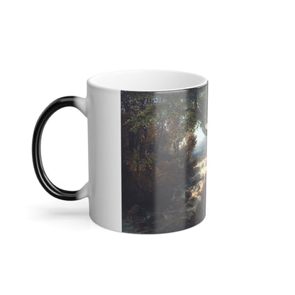 Alexei Savrasov (1830-1897) Waterfall - oil on canvas 1868 - Color Changing Mug 11oz-11oz-The Sticker Space