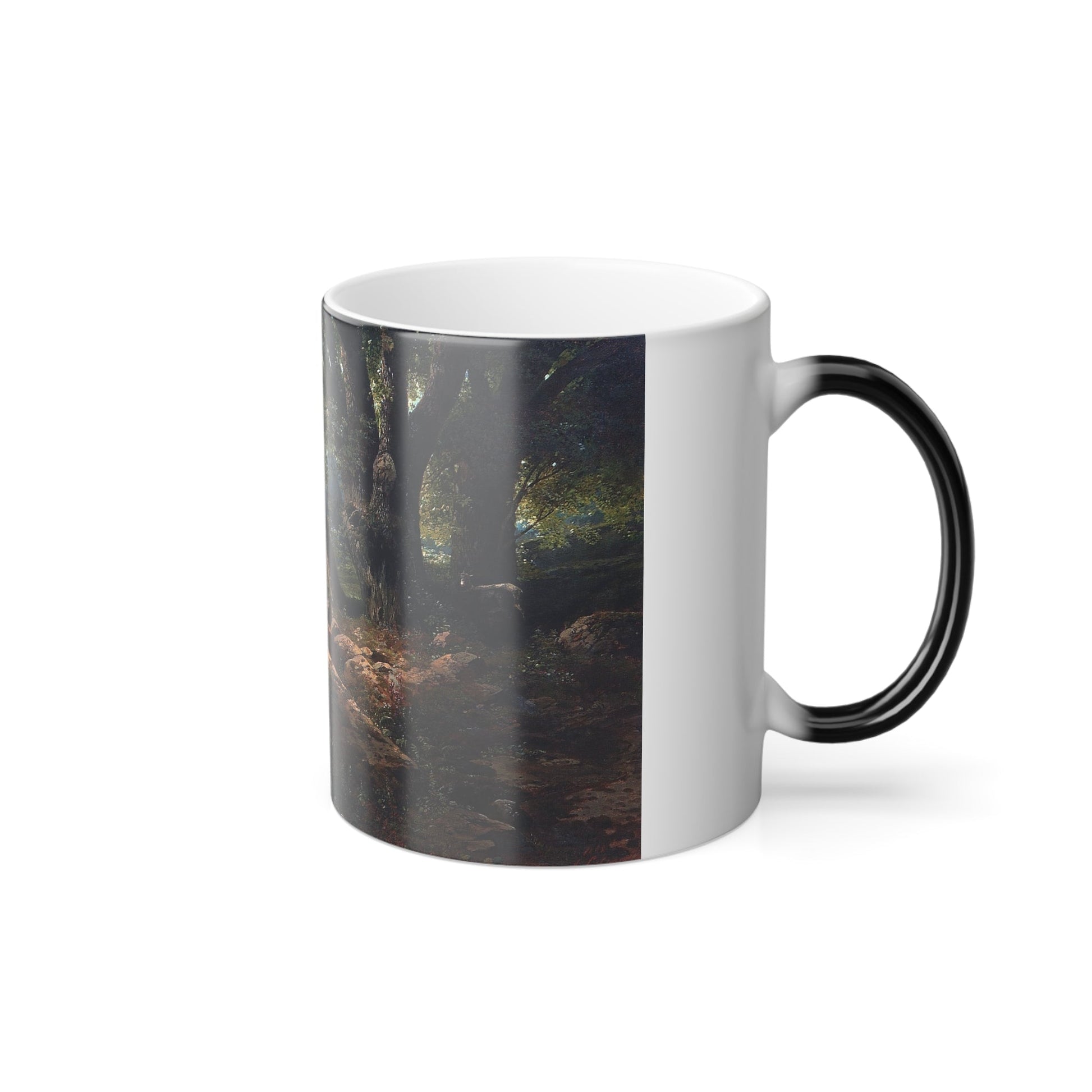 Alexei Savrasov (1830-1897) Waterfall - oil on canvas 1868 - Color Changing Mug 11oz-11oz-The Sticker Space