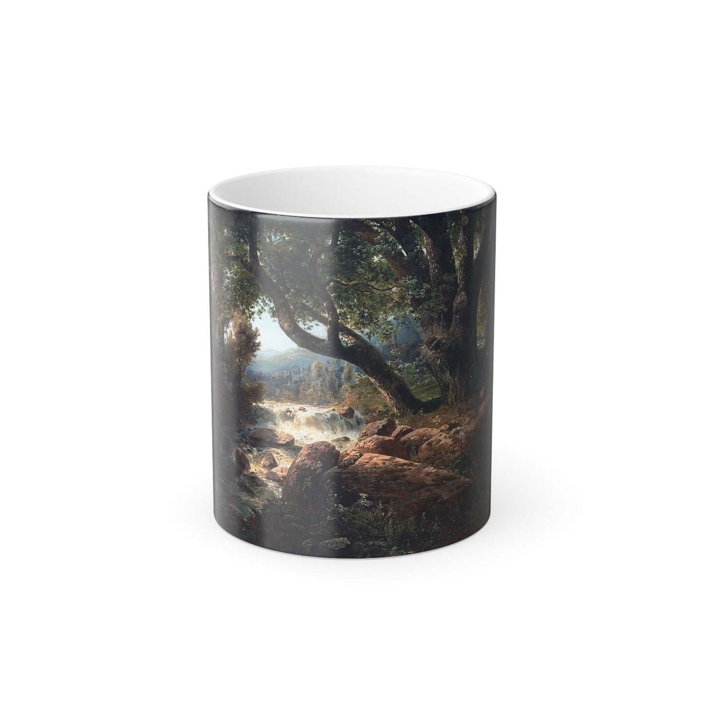 Alexei Savrasov (1830-1897) Waterfall - oil on canvas 1868 - Color Changing Mug 11oz-11oz-The Sticker Space