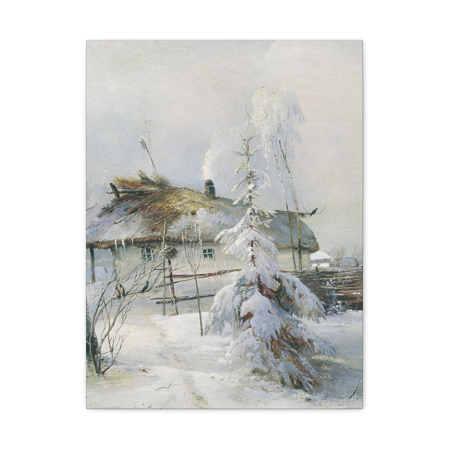 Alexei Savrasov (1830-1897) Winter - Canvas Wall Art-18″ x 24″-The Sticker Space