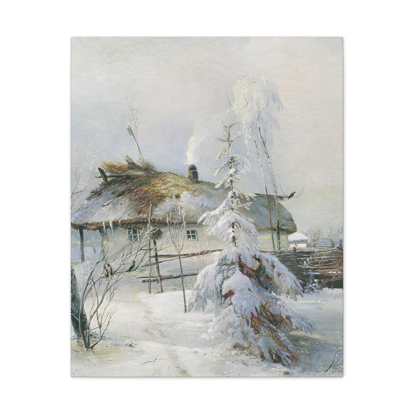 Alexei Savrasov (1830-1897) Winter - Canvas Wall Art-24″ x 30″-The Sticker Space