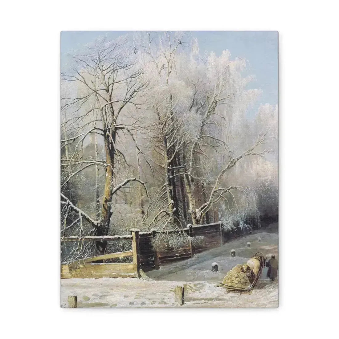 Alexei Savrasov (1830-1897) Winter landscape 1873 - Canvas Wall Art 11″ x 14″ 1.25" - The Sticker Space
