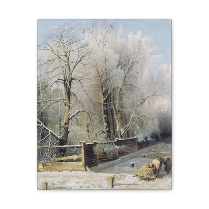 Alexei Savrasov (1830-1897) Winter landscape 1873 - Canvas Wall Art 11″ x 14″ 1.25" - The Sticker Space