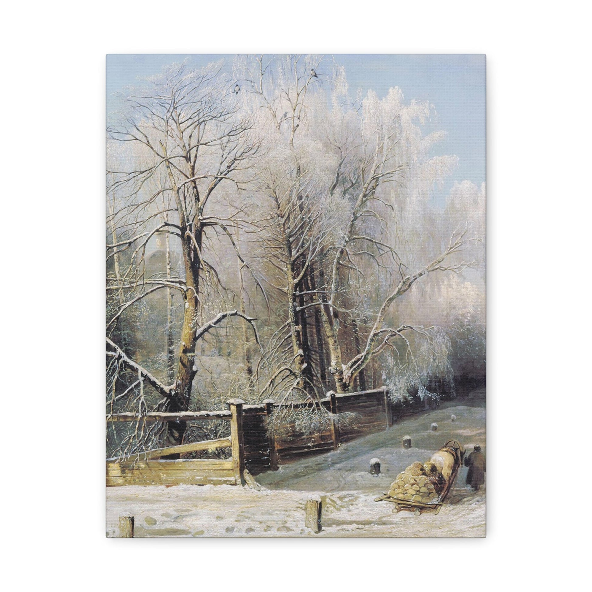 Alexei Savrasov (1830-1897) Winter landscape 1873 - Canvas Wall Art-11″ x 14″-The Sticker Space