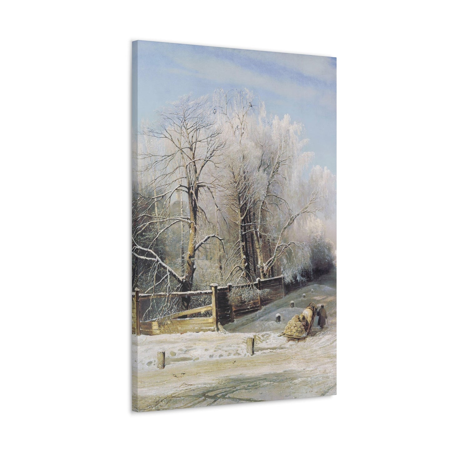 Alexei Savrasov (1830-1897) Winter landscape 1873 - Canvas Wall Art-The Sticker Space