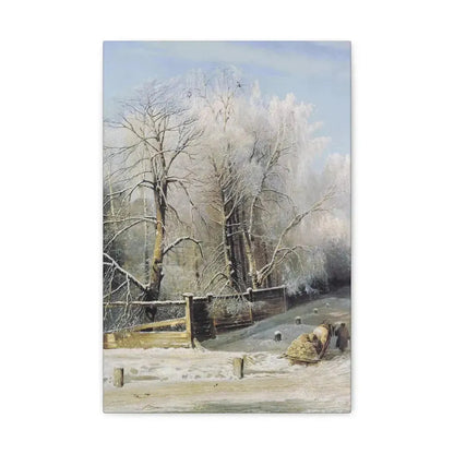 Alexei Savrasov (1830-1897) Winter landscape 1873 - Canvas Wall Art 12" x 18" 1.25" - The Sticker Space