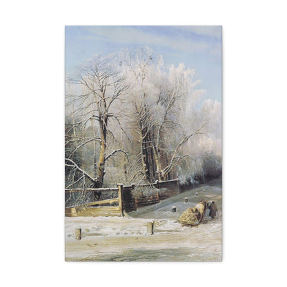 Alexei Savrasov (1830-1897) Winter landscape 1873 - Canvas Wall Art-16″ x 24″-The Sticker Space