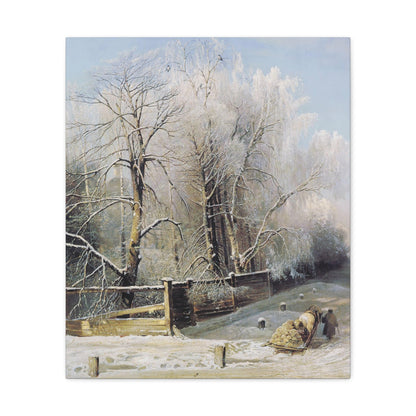 Alexei Savrasov (1830-1897) Winter landscape 1873 - Canvas Wall Art-20″ x 24″-The Sticker Space