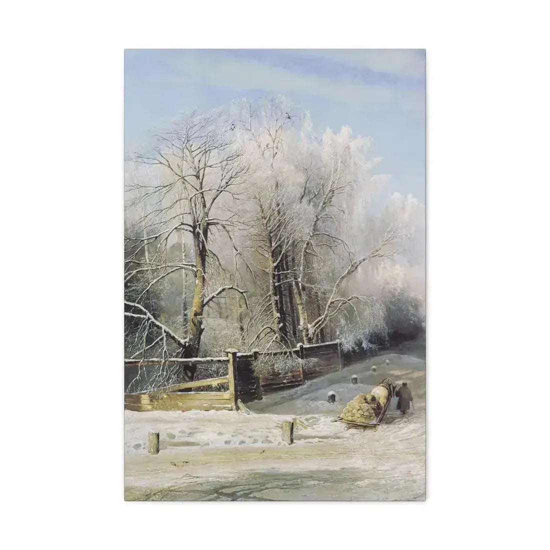 Alexei Savrasov (1830-1897) Winter landscape 1873 - Canvas Wall Art 20″ x 30″ 1.25" - The Sticker Space