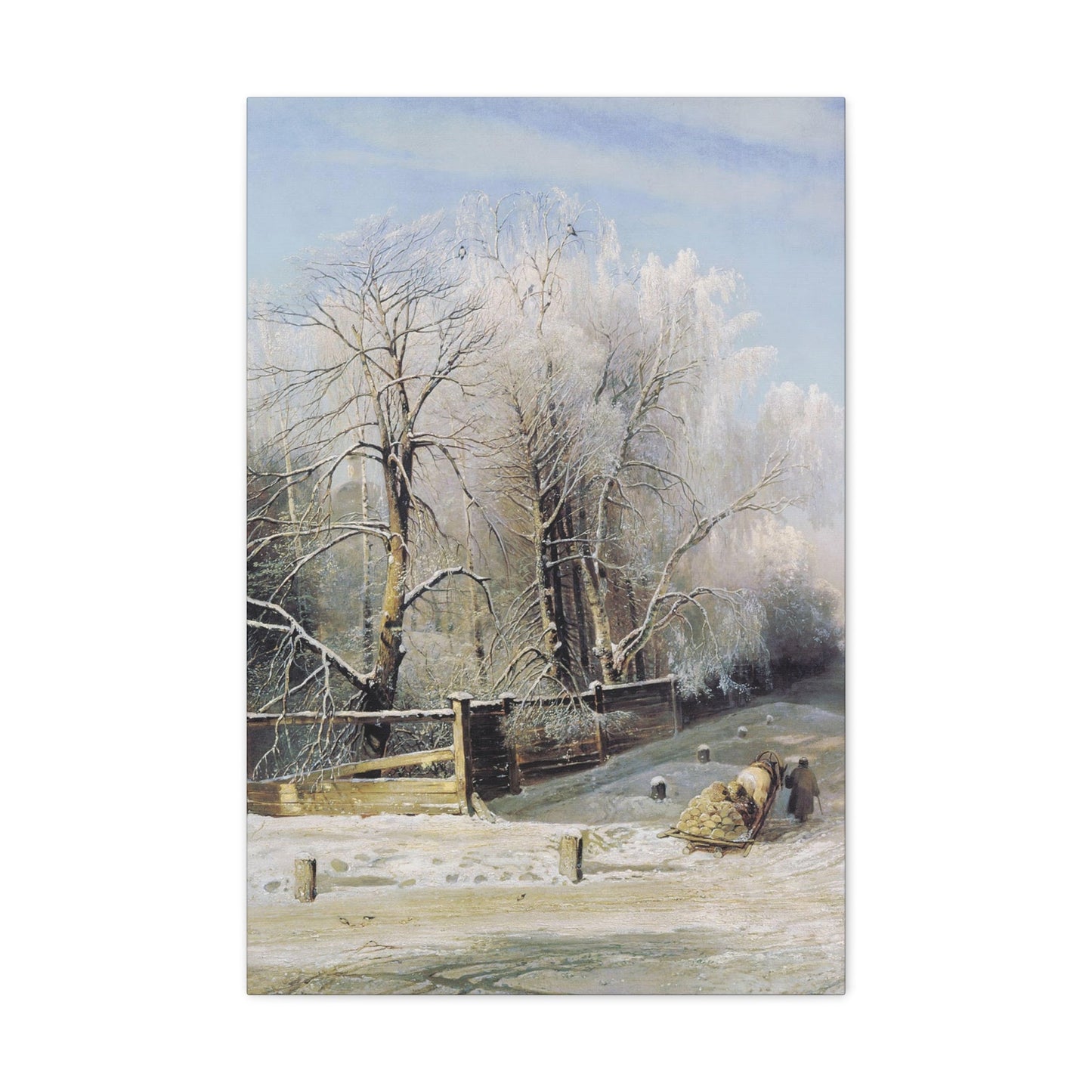 Alexei Savrasov (1830-1897) Winter landscape 1873 - Canvas Wall Art-20″ x 30″-The Sticker Space