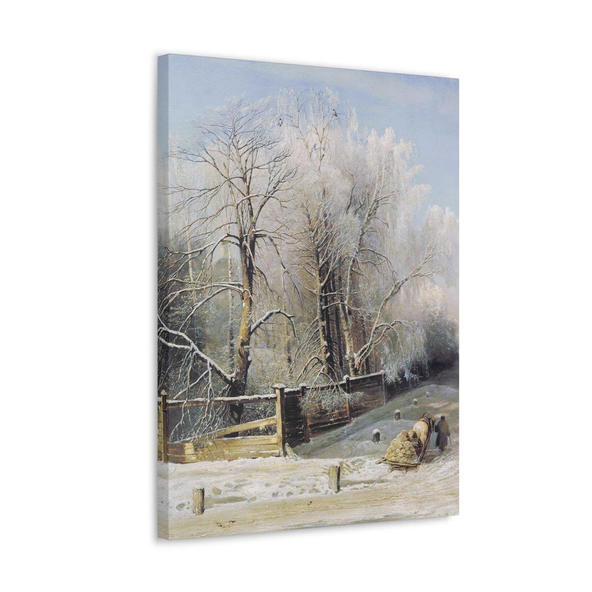 Alexei Savrasov (1830-1897) Winter landscape 1873 - Canvas Wall Art-The Sticker Space