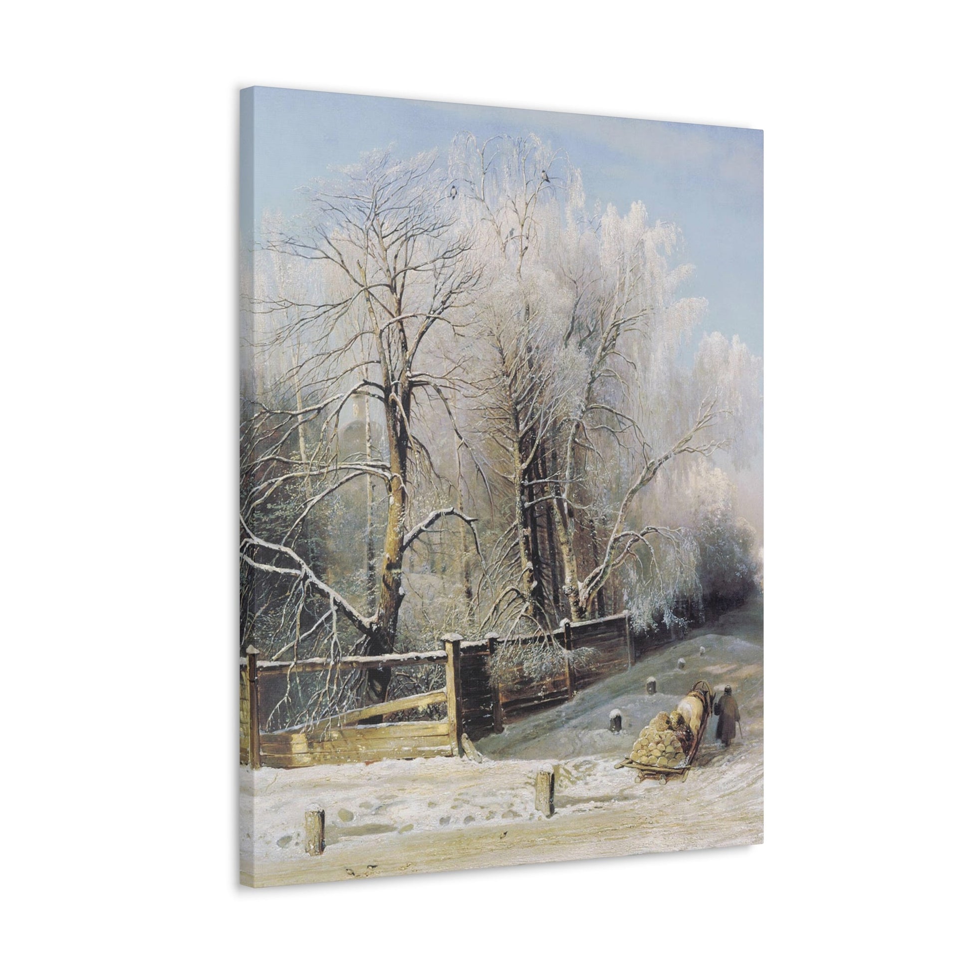 Alexei Savrasov (1830-1897) Winter landscape 1873 - Canvas Wall Art-The Sticker Space